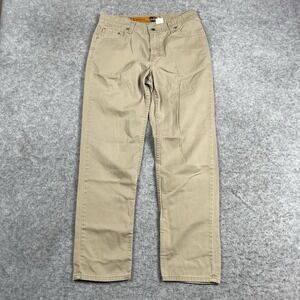 VTG‎ Silvertab Levi's Womens Medium 11/12 Tan Khaki Lowcut 5 Pocket Casual Chino